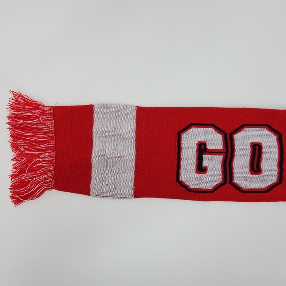 Cornell University Big Red Hockey Beanie Hat and Scarf Set Red White Black Knit - Picture 6 of 16